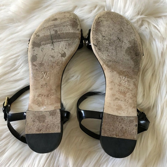 Louis Vuitton Two Tone Studs Strap Open Toe Sandal - Picture 2 of 8